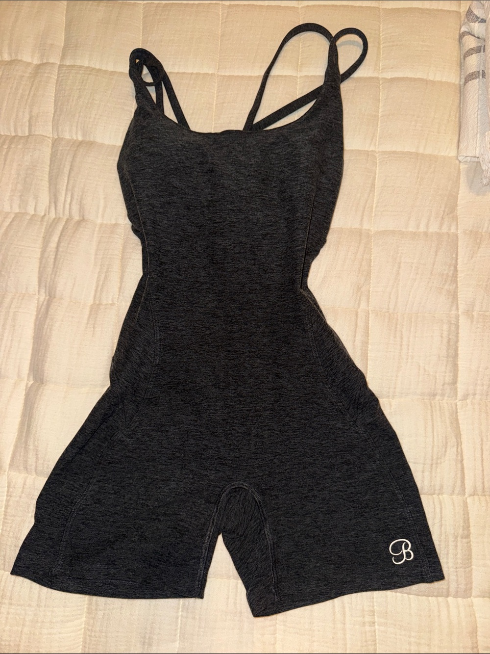 Bombshell Sportswear charcoal gray One-Piece Bodysuit